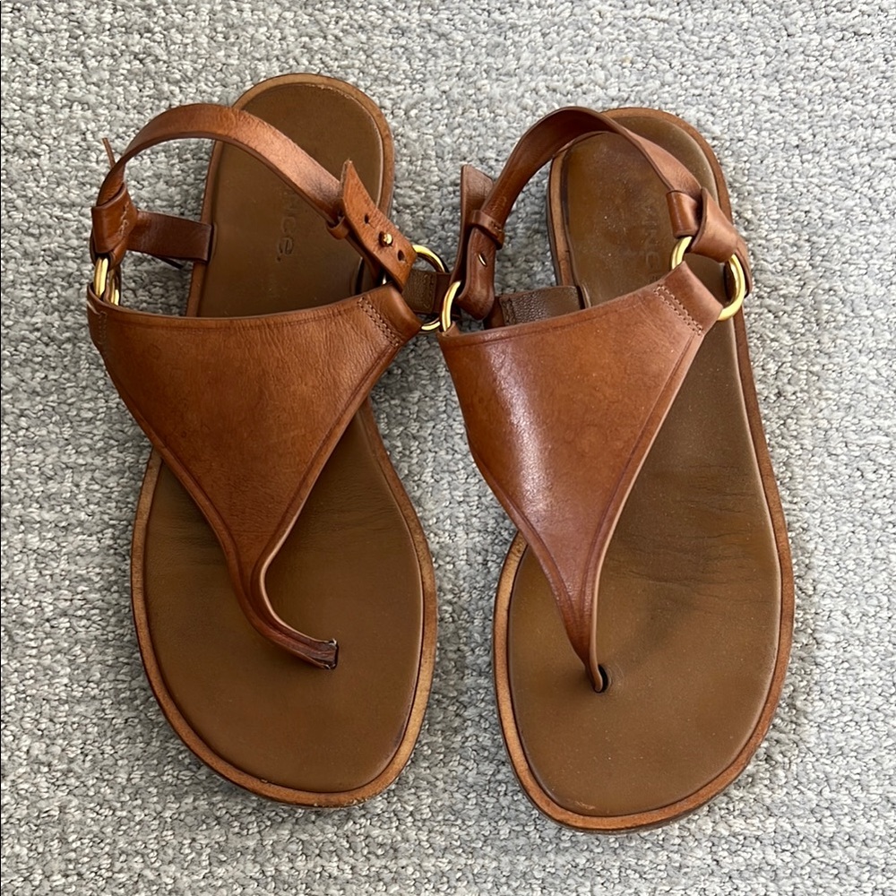Vince Tan Leather Sandal